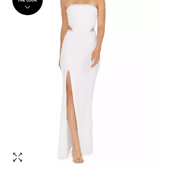 DRESS THE POPULATION ARIANA EMBELLISHED GOWN - Picture 4 of 5